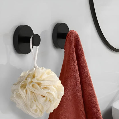 Self-Adhesive Stainless Steel Shower Hooks with Vacuum-Lock Mounting