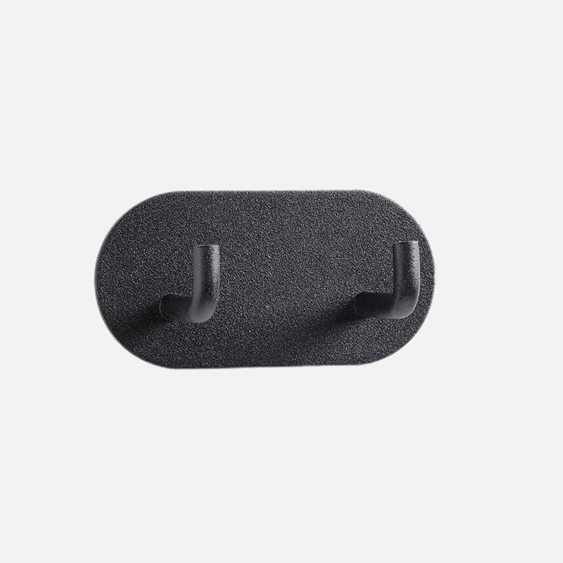 Self-Adhesive Wrought Iron Wall Hooks with Single or Double Hook Design