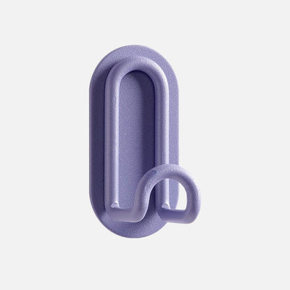 Self-Adhesive Wrought Iron Wall Hooks with Single or Double Hook Design