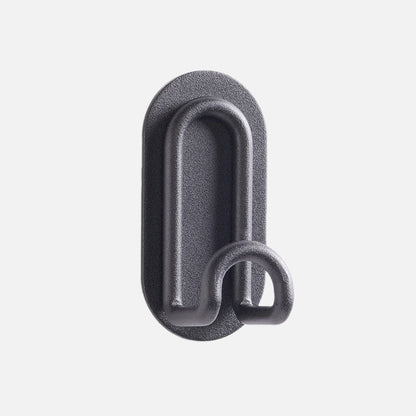 Self-Adhesive Wrought Iron Wall Hooks with Single or Double Hook Design