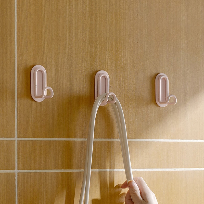 Self-Adhesive Wrought Iron Wall Hooks with Single or Double Hook Design