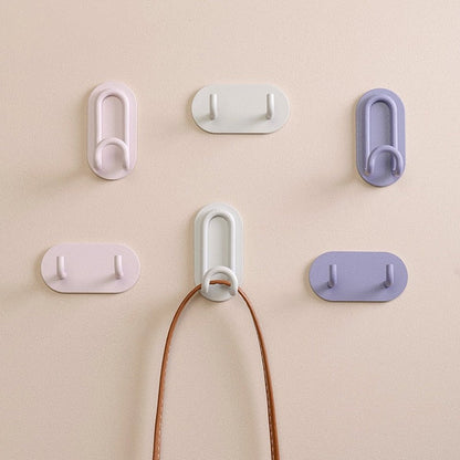 Self-Adhesive Wrought Iron Wall Hooks with Single or Double Hook Design