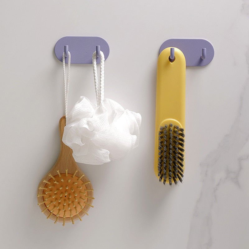 Self-Adhesive Wrought Iron Wall Hooks with Single or Double Hook Design