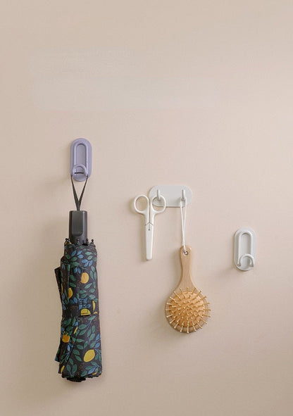 Self-Adhesive Wrought Iron Wall Hooks with Single or Double Hook Design