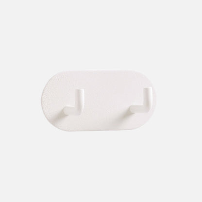 Self-Adhesive Wrought Iron Wall Hooks with Single or Double Hook Design
