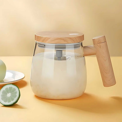 Self-Stirring Mug with Automatic Mixing for Coffee and Tea