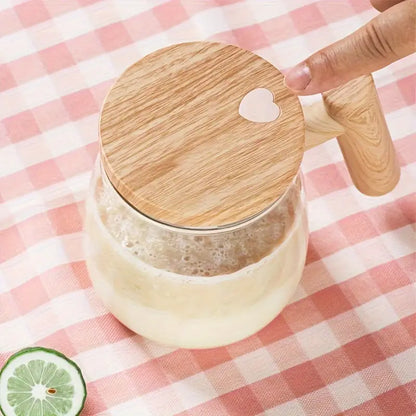 Self-Stirring Mug with Automatic Mixing for Coffee and Tea