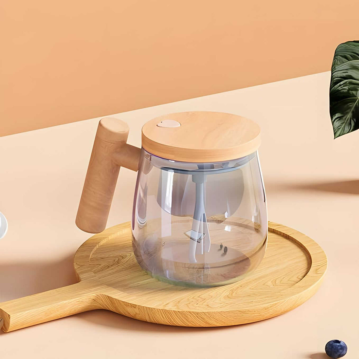 Self-Stirring Mug with Automatic Mixing for Coffee and Tea
