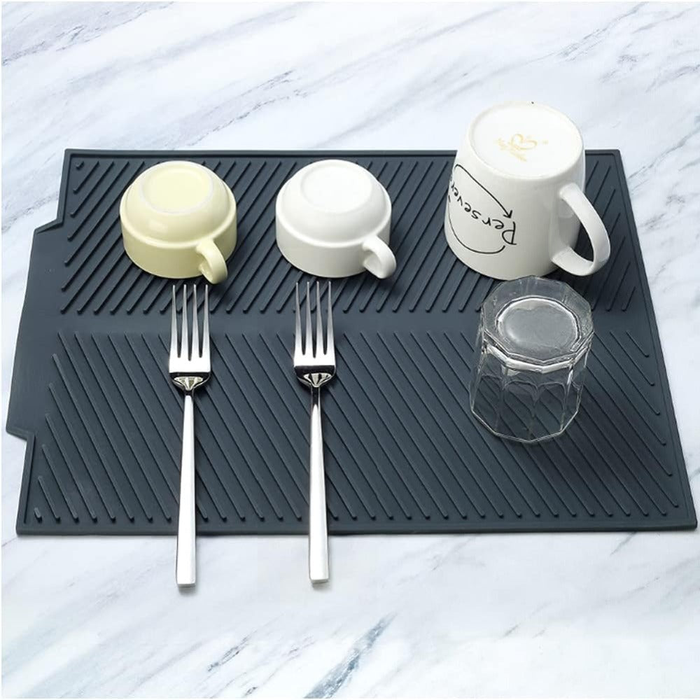 Silicone Dish Drying Mat – Heat Resistant Kitchen Mat with Non-Slip Surface