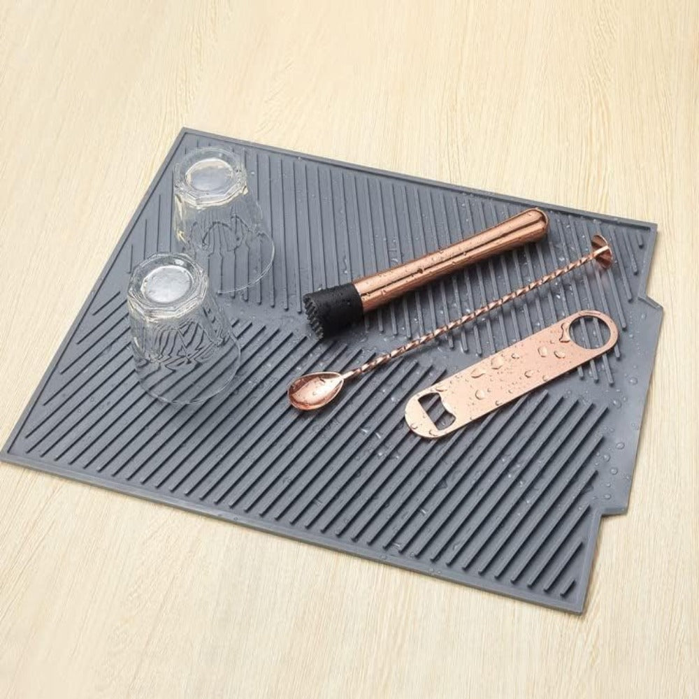 Silicone Dish Drying Mat with Heat-Resistant, Non-Slip Surface
