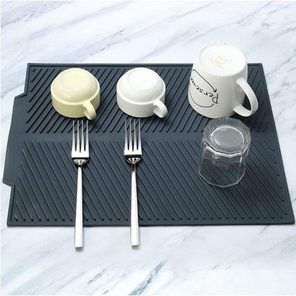 Silicone Dish Drying Mat with Heat-Resistant, Non-Slip Surface