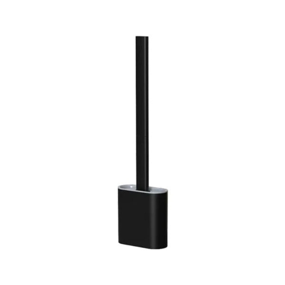 Silicone Toilet Brush with Flexible Head and Adhesive Wall Holder