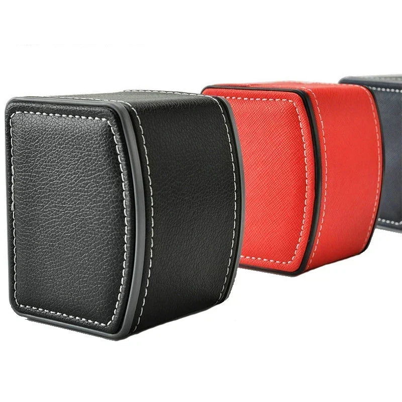 Single Watch Storage Box with Faux Leather Exterior and Soft Lining