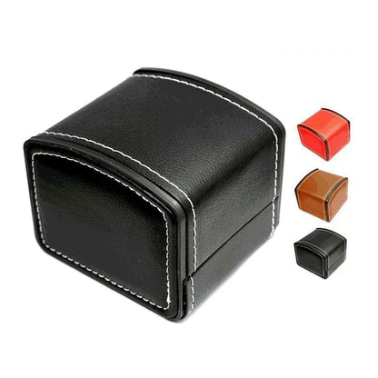 Single Watch Storage Box with Faux Leather Exterior and Soft Lining