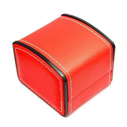 Single Watch Storage Box with Faux Leather Exterior and Soft Lining