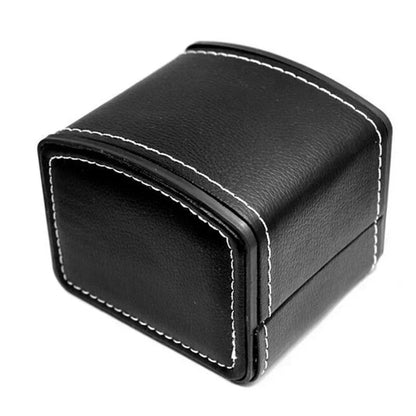 Single Watch Storage Box with Faux Leather Exterior and Soft Lining
