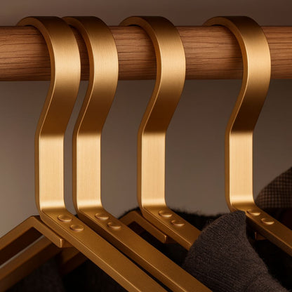 Slimline Aluminium Alloy Clothes Hangers for Space Saving Wardrobes