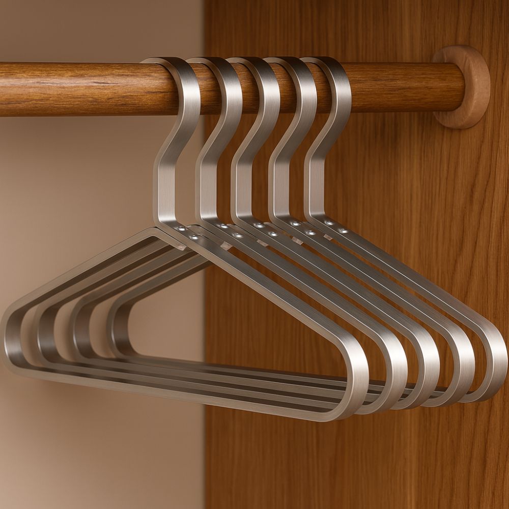 Slimline Aluminium Alloy Clothes Hangers for Space Saving Wardrobes