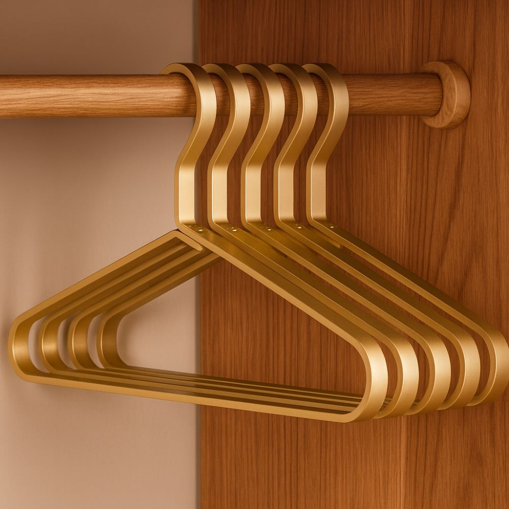 Slimline Aluminium Alloy Clothes Hangers for Space Saving Wardrobes