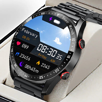 Smart Health Monitoring Watch with Heart Rate Sleep and BP Tracking