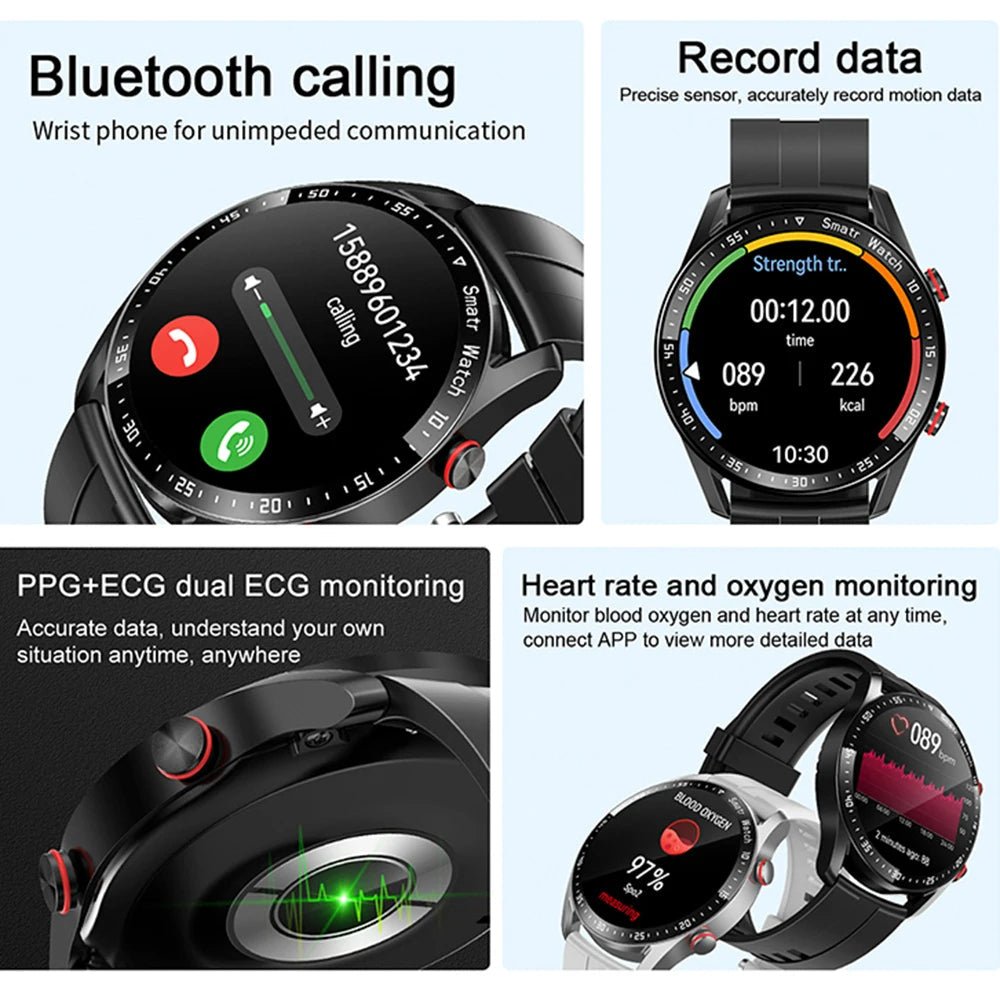 Smart Health Monitoring Watch with Heart Rate Sleep and BP Tracking