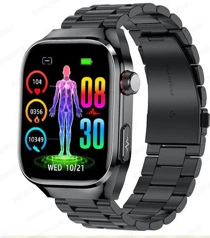 Smart Health Watch with 2.04-Inch AMOLED Touchscreen and EKG Heart Rate Monitoring