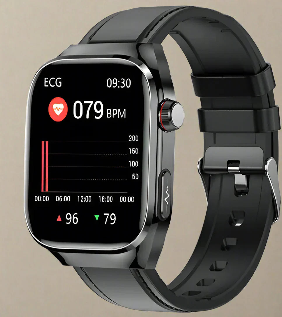 Smart Health Watch with 2.04-Inch AMOLED Touchscreen and EKG Heart Rate Monitoring