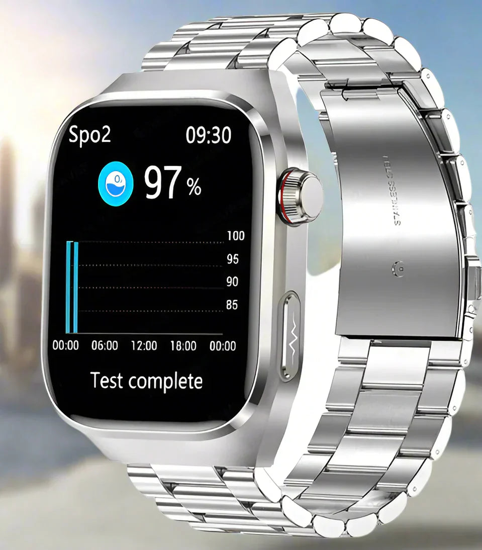 Smart Health Watch with 2.04-Inch AMOLED Touchscreen and EKG Heart Rate Monitoring