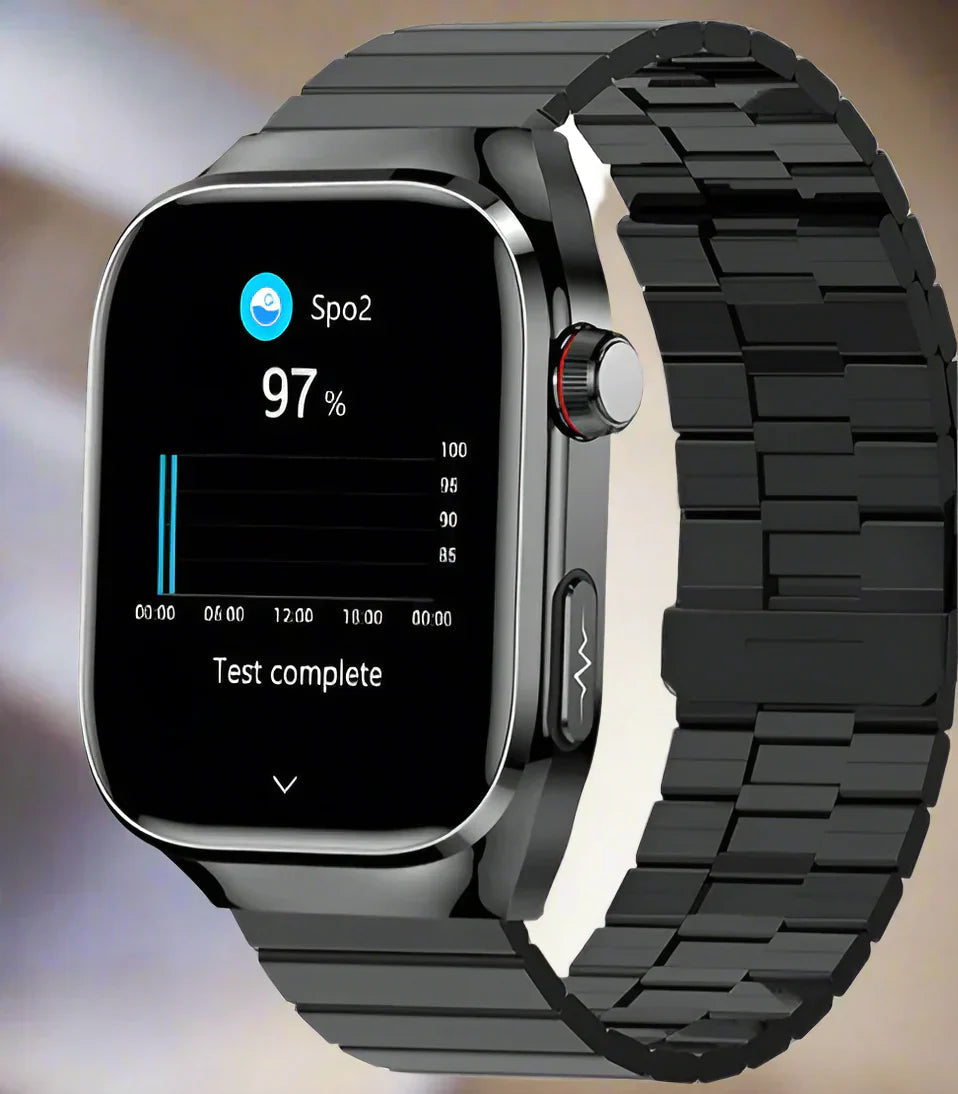 Smart Health Watch with 2.04-Inch AMOLED Touchscreen and EKG Heart Rate Monitoring
