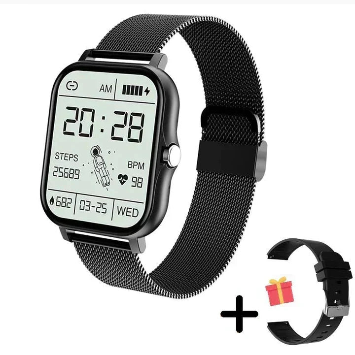 Smartwatch with Health Monitoring, Fitness Tracking and Bluetooth Notifications