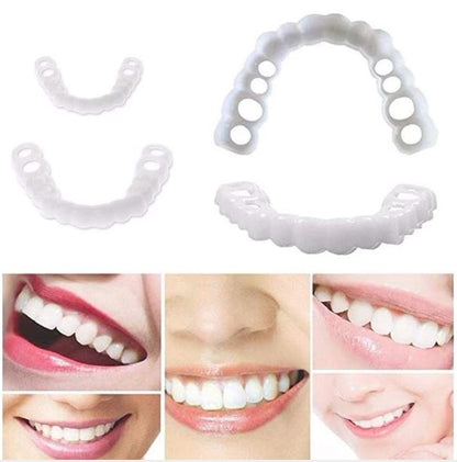 Snap-On Dentures with Adjustable Fit and Reusable Design