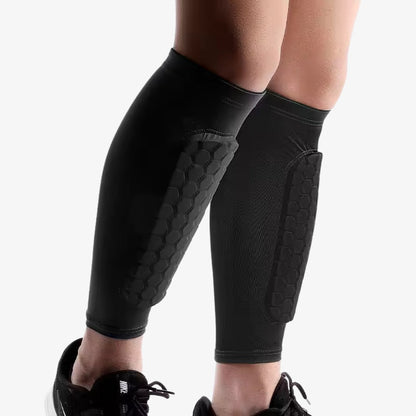 Soccer Shin Guards with Built-In Cushioning and Secure Sock Design