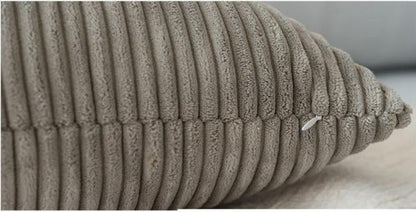Soft Corduroy Cushion Cover with Ribbed Texture and Concealed Zip