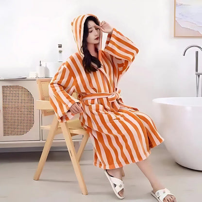 Soft Cotton Bathrobe with Unisex Design for Everyday Comfort