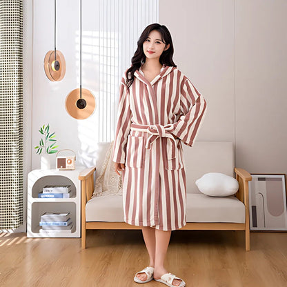 Soft Cotton Bathrobe with Unisex Design for Everyday Comfort