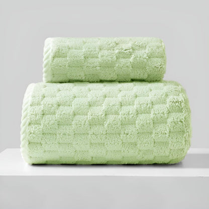 Soft Microfibre Bath Towel Set with Quick Drying Fabric and Hanging Loops
