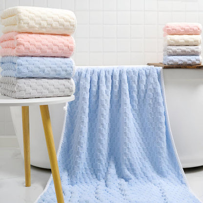 Soft Microfibre Bath Towel Set with Quick Drying Fabric and Hanging Loops