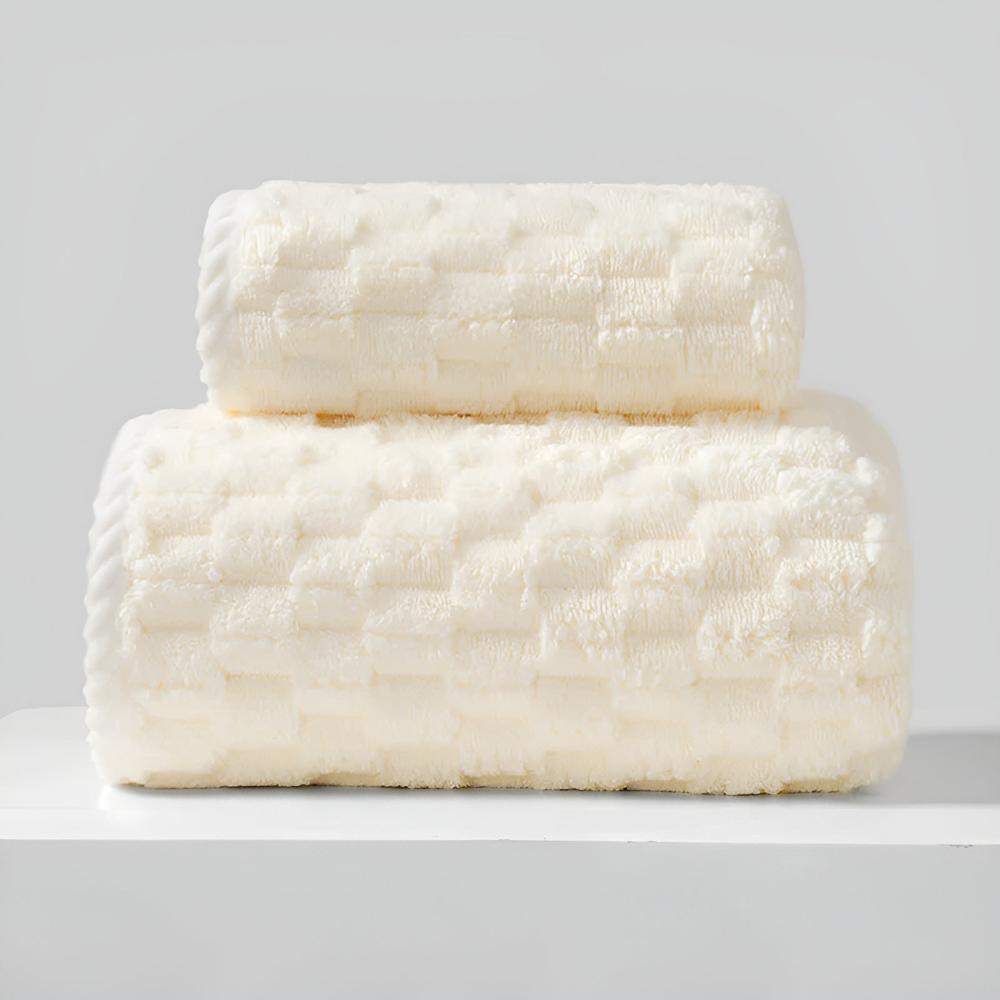 Soft Microfibre Bath Towel Set with Quick Drying Fabric and Hanging Loops