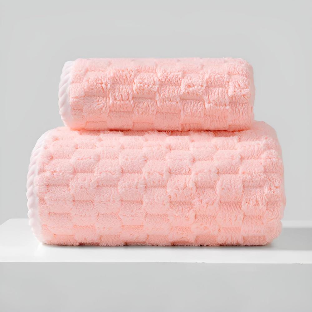 Soft Microfibre Bath Towel Set with Quick Drying Fabric and Hanging Loops