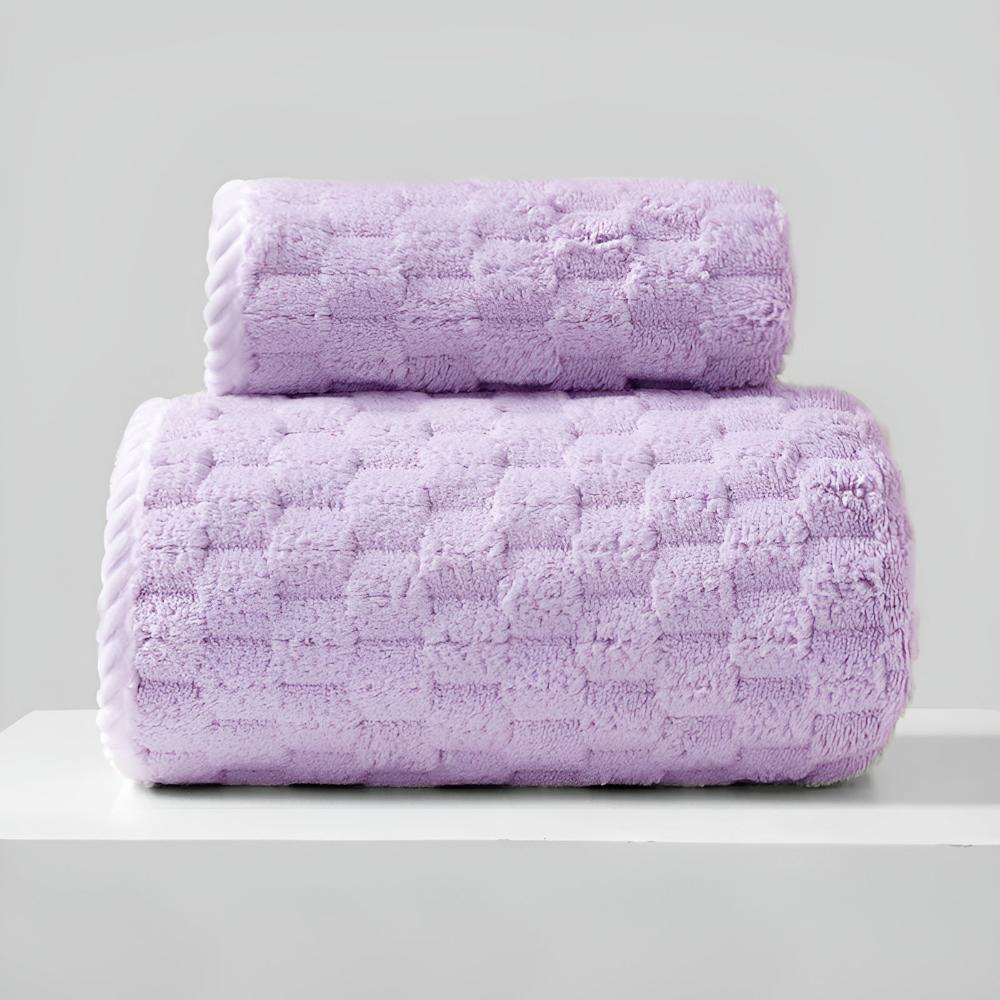 Soft Microfibre Bath Towel Set with Quick Drying Fabric and Hanging Loops