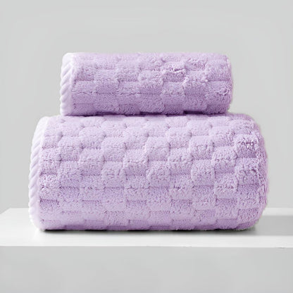 Soft Microfibre Bath Towel Set with Quick Drying Fabric and Hanging Loops