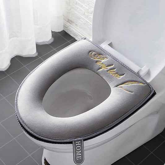 Soft Universal Toilet Seat Cover with Zipper and Handle