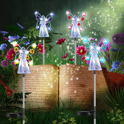 Solar Angel Garden Light, LED Outdoor Decorative Lamp with Weather-Resistant Design