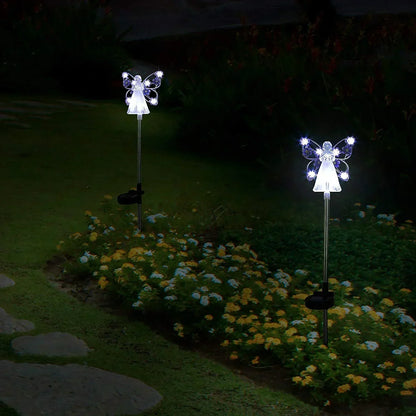 Solar Angel Garden Light, LED Outdoor Decorative Lamp with Weather-Resistant Design