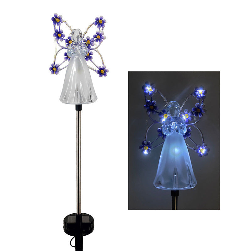 Solar Angel Garden Light, LED Outdoor Decorative Lamp with Weather-Resistant Design