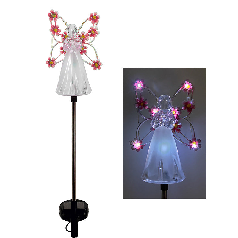 Solar Angel Garden Light, LED Outdoor Decorative Lamp with Weather-Resistant Design
