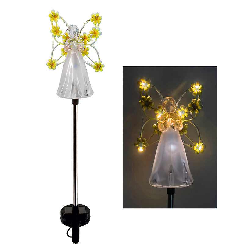 Solar Angel Garden Light, LED Outdoor Decorative Lamp with Weather-Resistant Design