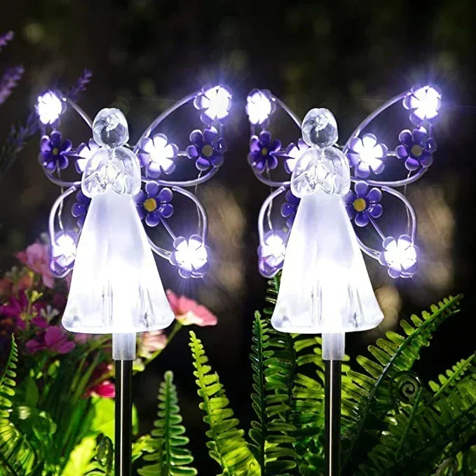Solar Angel Garden Light, LED Outdoor Decorative Lamp with Weather-Resistant Design