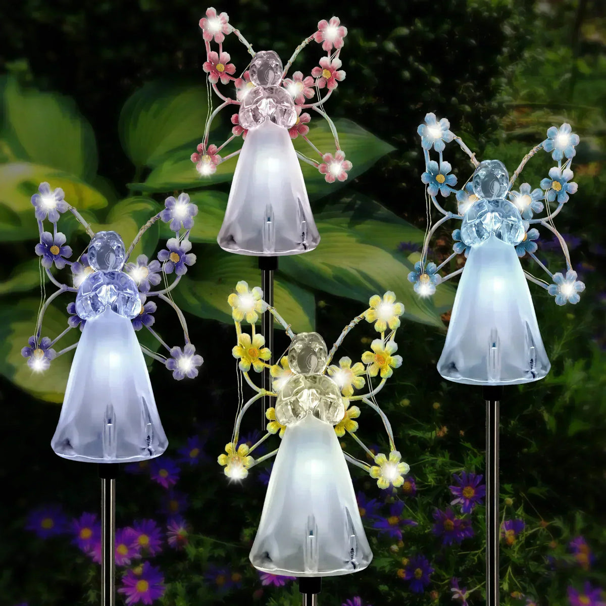 Solar Angel Garden Light, LED Outdoor Decorative Lamp with Weather-Resistant Design