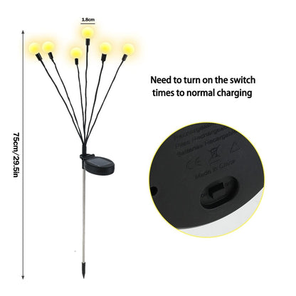 Solar Firefly Garden Lights with Automatic Dusk Activation and IP65 Waterproof Design